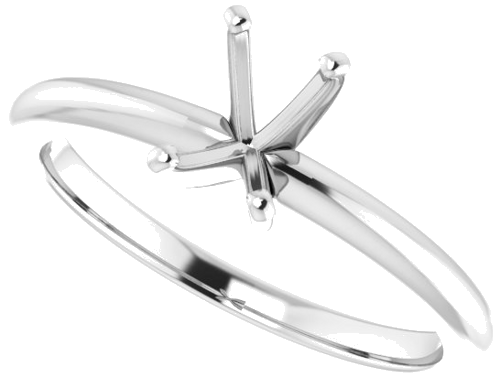 Sužadėtuvių Žiedas „Solitaire“ 585 Baltojo Aukso Emerald 6mm x 4mm (5)