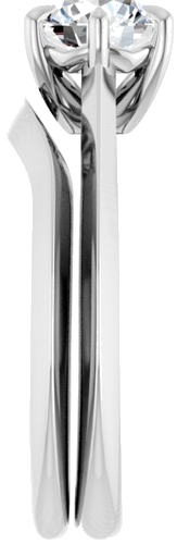 14K White 6.5 mm Round Solitaire Engagement Ring Mounting (9)