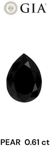 0.61 carat Fancy Black-VVS2 Natūralus Pear Deimantas (1)