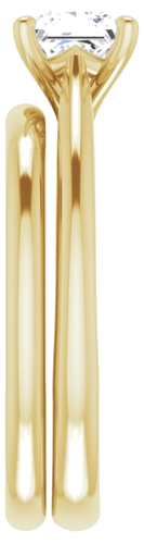 14K Yellow 5 mm Square Solitaire Engagement Ring Mounting (9)