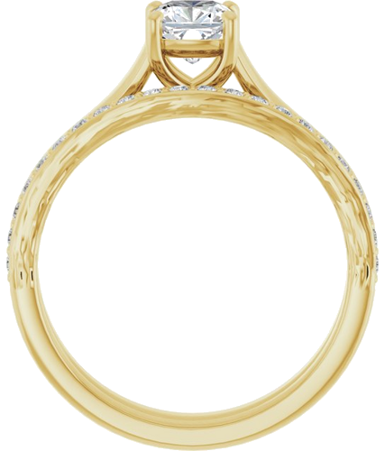 14K Yellow 5 mm Asscher Solitaire Engagement Ring Mounting (13)