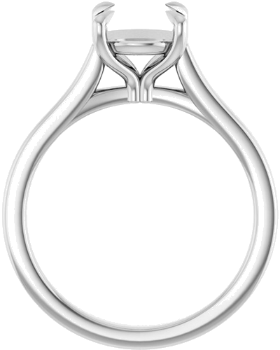 Sužadėtuvių Žiedas „Claw-Prong“ 14k white gold Round 8mm (2)