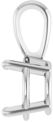 Pakabukas „Solitaire“ 10k white gold Round 7.5mm (3)