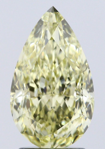 3.01 carat Fancy Light Yellow-VS2 Natūralus Pear Deimantas (1)