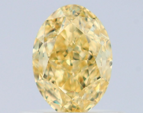 0.65 carat Fancy Yellow-VS2 Natūralus Oval Deimantas (1)