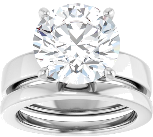 Platinum 11 mm Round Solitaire Engagement Ring Mounting (8)