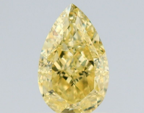 0.54 carat Fancy Yellow-VS2 Natūralus Pear Deimantas (1)