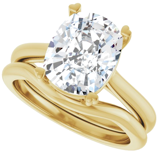Sužadėtuvių Žiedas „Hearts on Top™“ 14k yellow gold Elongated Cushion 10mm x 8mm (10)