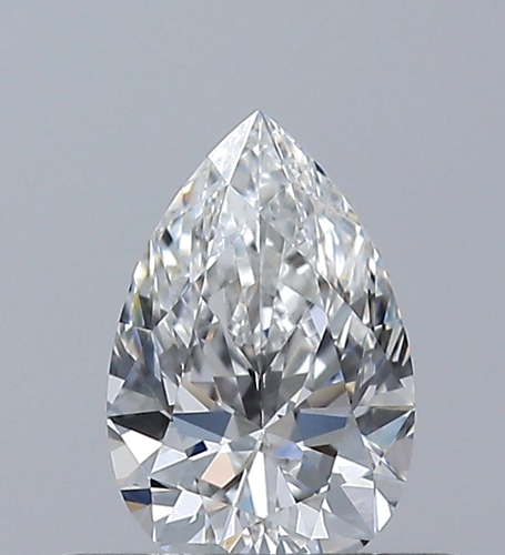 0.4 carat F-VVS2 Natūralus Pear Deimantas (1)