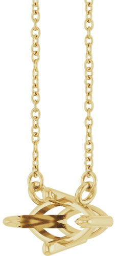 Pakabukas „Claw-Prong Solitaire“ 14k yellow gold Marquise 10mm x 5mm (2)