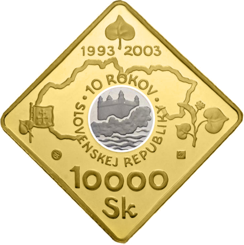2003 Slovakia 10th Anniversary of the Slovakia 10 000 CZK gold/palladium coin (1)