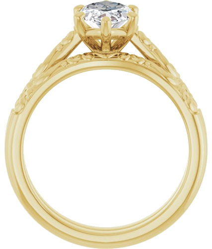 14K Yellow 12x6 mm Marquise Solitaire Engagement Ring Mounting (7)