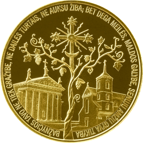 Popiežius Pranciškus Lietuvoje 2018 žalvarinis medalis (3)