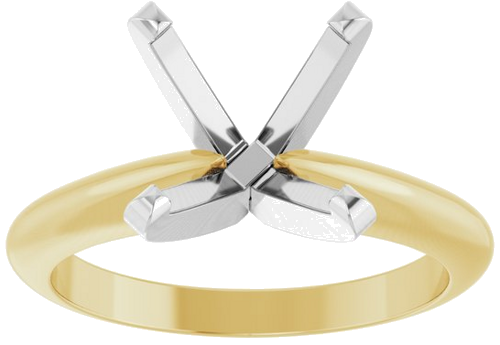 Sužadėtuvių Žiedas „Solitaire“ 14k yellow/white gold Round 9.5mm (3)