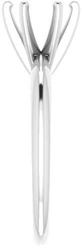 Platinum 6.6-7.2 mm Round 6-Prong Comfort-Fit Solitaire Ring Mounting (4)