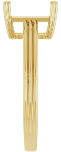 14K Yellow  9x7 mm Emerald Solitaire Engagement Ring Mounting (4)