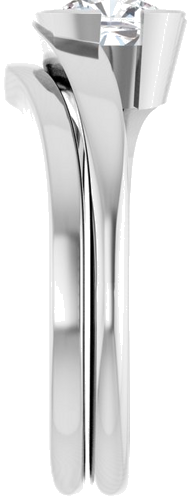 Sužadėtuvių Žiedas „Half-Bezel Solitaire“ 950 Platinos Cushion 6mm (9)