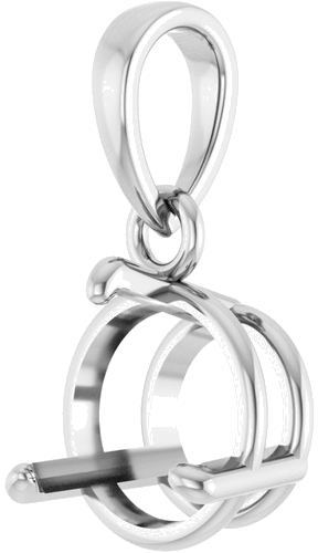 Pakabukas „Round 3-Prong“ 14k white gold Round 7.5mm (2)