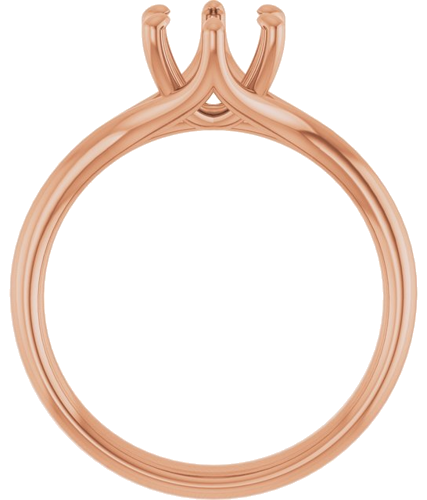 14K Rose 6.5 mm Round Engagement Ring Mounting (2)