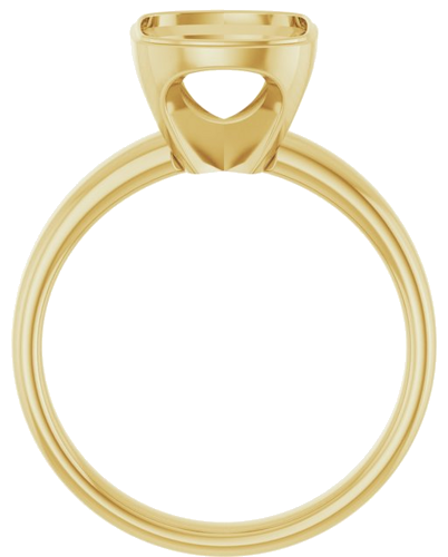 Sužadėtuvių Žiedas „Bezel-Set Solitaire“ 14k yellow gold Elongated Cushion 10mm x 8mm (2)