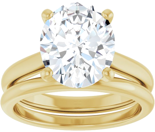 Sužadėtuvių Žiedas 14k yellow gold Oval 11mm x 9mm (8)