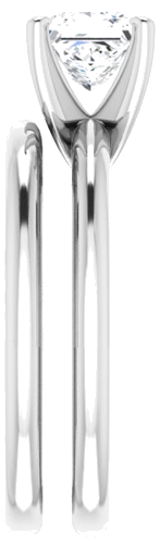 Sužadėtuvių Žiedas „Solitaire“ 585 Baltojo Aukso Square 5.5mm (9)