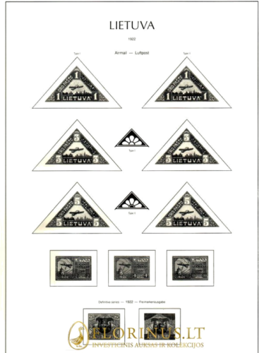 Литва 1918 - 1940 год. (Илюстровани листове за пощенски марки) (2)