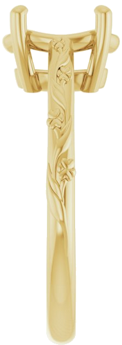 Sužadėtuvių Žiedas „Solitaire“ 14k yellow gold Oval 9mm x 7mm (4)