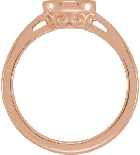 14K Rose 6.5 mm Round Rose-Cut Engagement Ring Mounting (2)