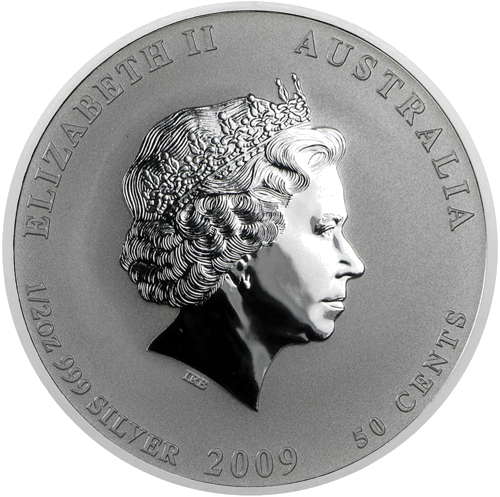 1/2 oz Год Быка 2009 Австралия серебряная монета (2)