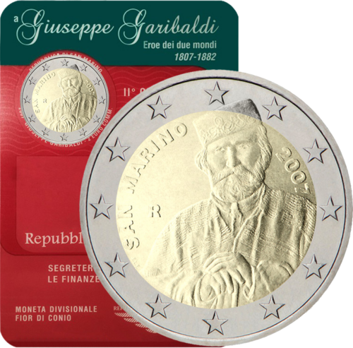 2007 Сан-Марино Джузеппе Гарибальди монета 2 евро (1)