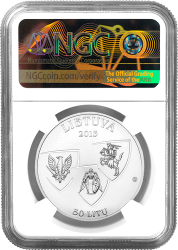 2013 Uprising 1863-1864 Anniversary Lithuania 50 litas silver coin PF 70 ULTRA CAMEO (2)