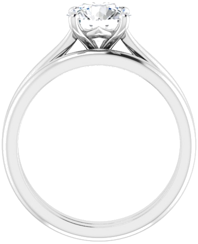 Platinum 7 mm Round Solitaire Engagement Ring Mounting (7)