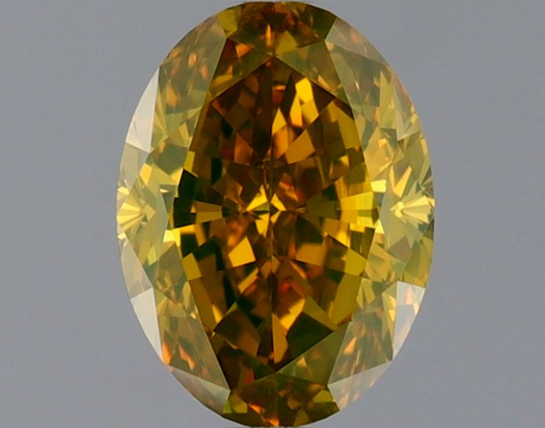 1.14 carat Fancy Deep Brownish Orangey Yellow-VVS2 Natūralus Oval Deimantas (1)