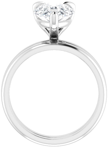 14K White  12x8 mm Pear Solitaire Engagement Ring Mounting (7)