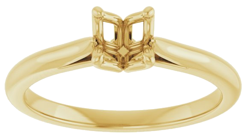 Sužadėtuvių Žiedas „Solitaire“ 585 Geltonojo Aukso Round 5.2mm (3)