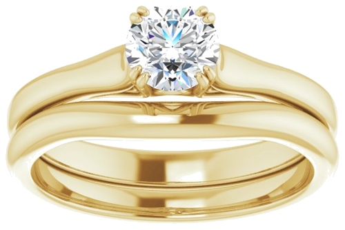 Sužadėtuvių Žiedas „Solitaire“ 14k yellow gold Round 5.2mm (8)