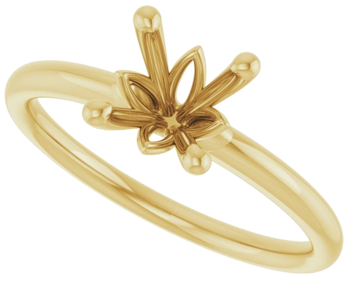 Sužadėtuvių Žiedas „Solitaire“ 14k yellow gold Round 6.5mm (5)