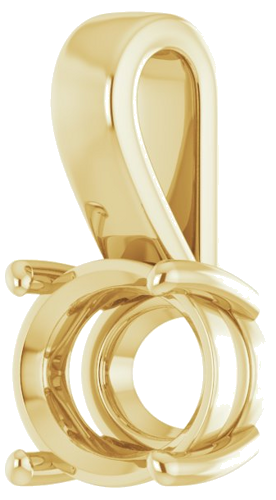 Pakabukas „Solitaire“ 417 Geltonojo Aukso Oval 11mm x 9mm (2)