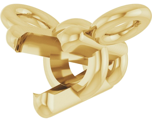 Pakabukas „Round 3-Prong“ 585 Geltonojo Aukso Round 2.5mm (2)