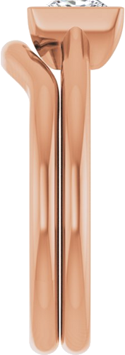Sužadėtuvių Žiedas „Half-Bezel Solitaire“ 14k rose gold Square 5mm (9)