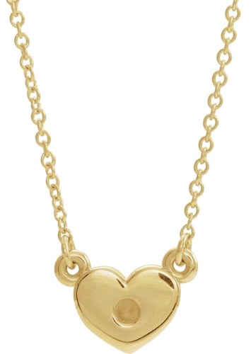 14K Yellow Heart 16  Necklace Mounting (1)