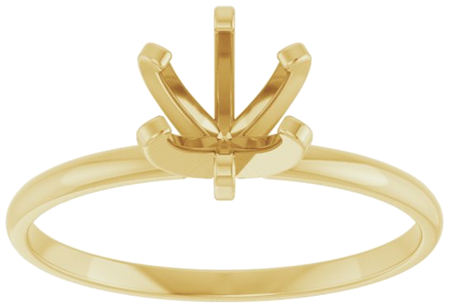 Sužadėtuvių Žiedas „Solitaire“ 14k yellow gold Round 5.8mm (3)
