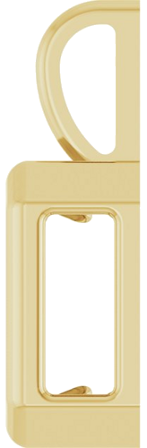 Pakabukas „Back-Set Solitaire“ 14k yellow gold Emerald 9mm x 7mm (3)
