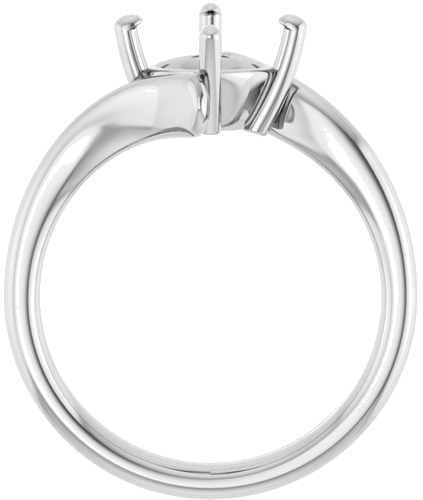 Sužadėtuvių Žiedas „Solitaire Bypass“ 950 Platinos Cushion 7mm (2)
