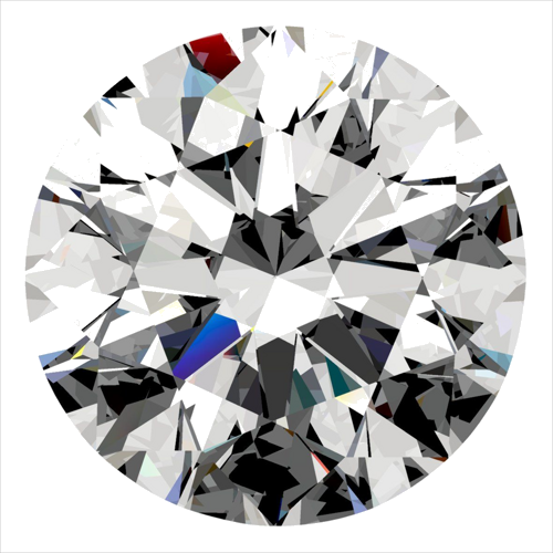 0.5 carat D-VS2 Excellent cut Natūralus Round Deimantas (1)