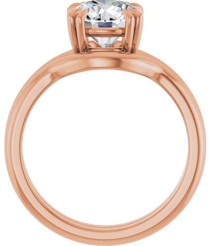 Sužadėtuvių Žiedas „Double Claw-Prong Solitaire“ 14k rose gold Round 8mm (7)