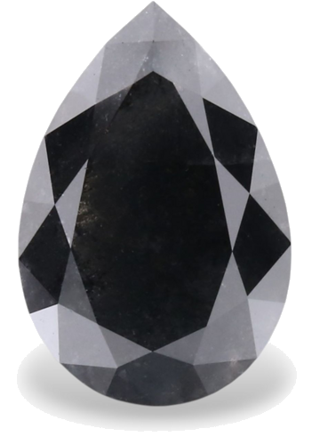 2.07 carat Fancy Black-VVS2 Natūralus Pear Deimantas (1)