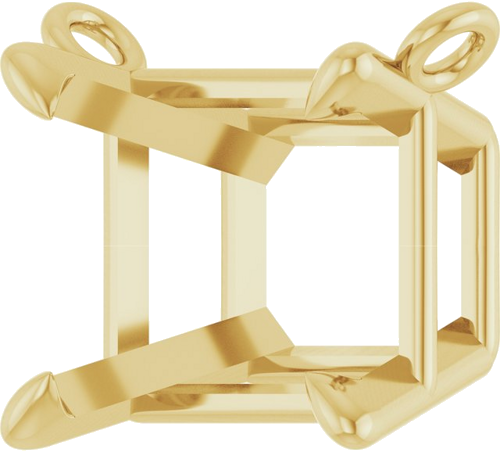 Pakabukas „Claw-Prong Solitaire“ 10k yellow gold Emerald 10mm x 8mm (2)