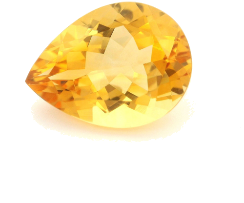 8.49 carat YELLOW Pear Citrine (1)